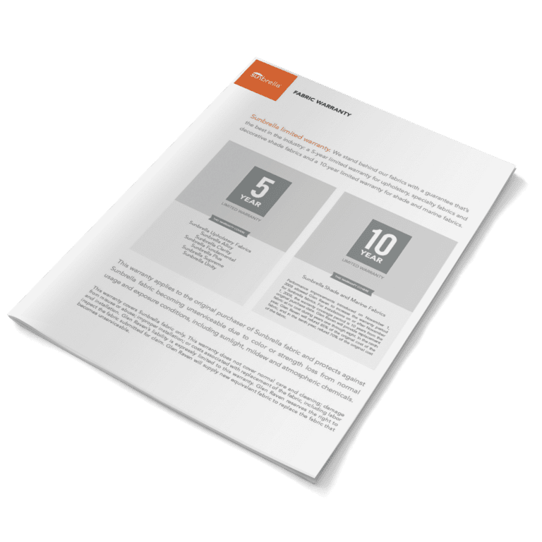 Sunbrella® marine interior warranty