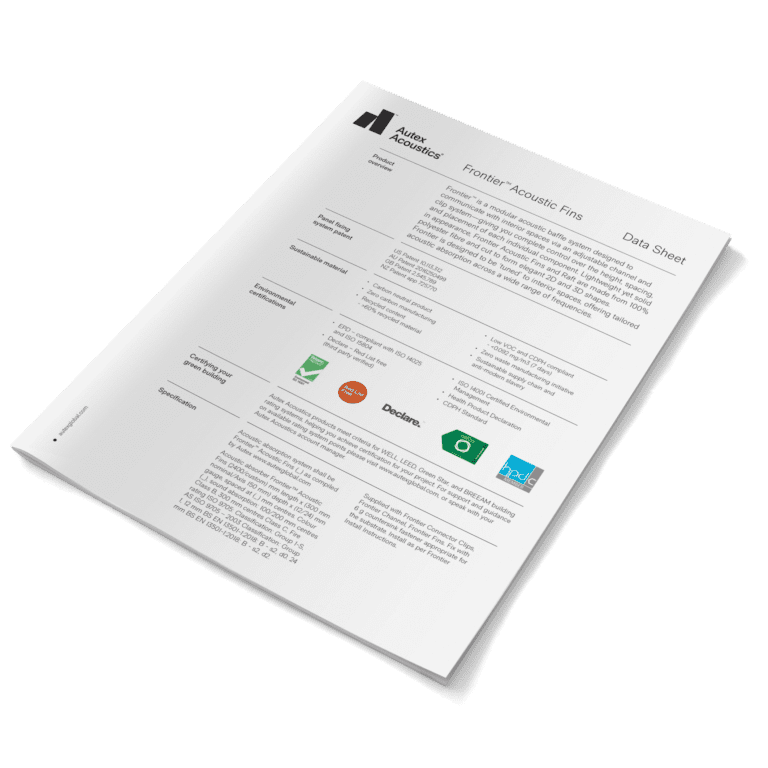 Frontier™ acoustic fins data sheet