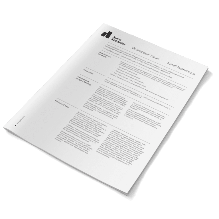 Quietspace® Panel install instructions