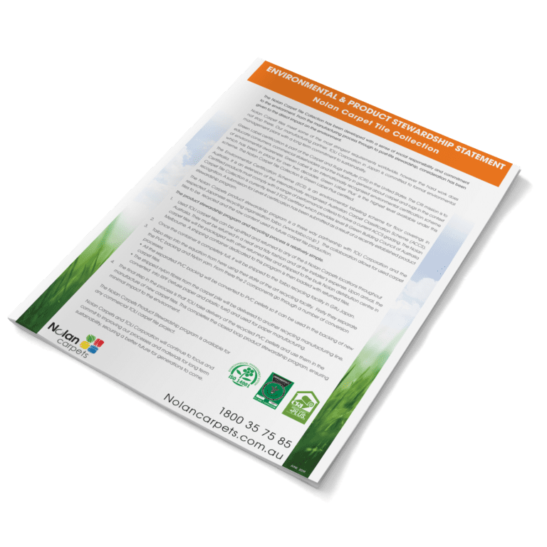 Nolan Carpets carpet tile environmental statement