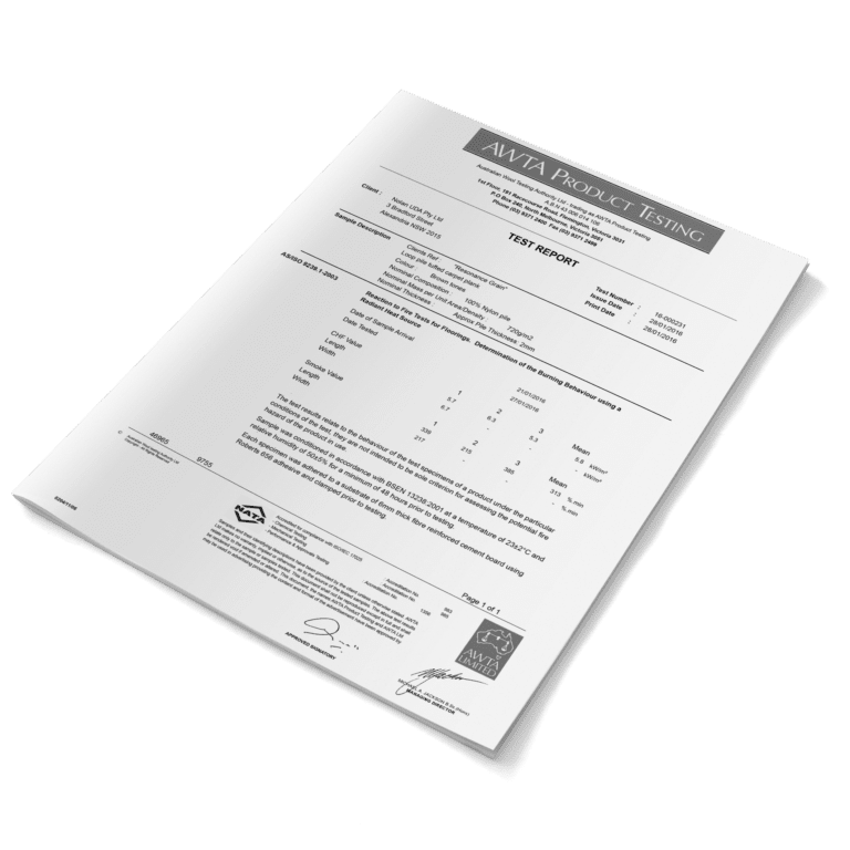 Resonance Grain FR test result