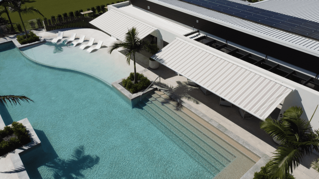 Dickson Resort Pool Awnings Queensland Sunshine Coast Shade Industries