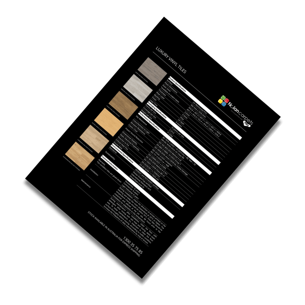 luxury vinyl tile technical specifications
